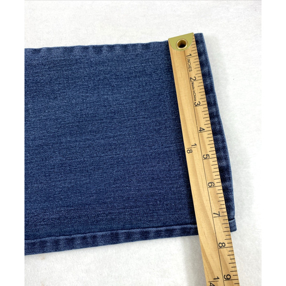Gloria Vanderbilt Amanda Jeans Womens Sz 18 W Short Dark Wash Denim Straight Mom - Picture 11 of 12